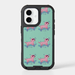 Cool Skateboarding Dachshund Funny Dog Art iPhone 17 Case