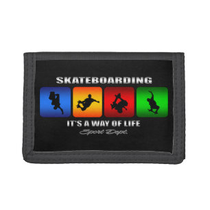 Cool Skateboarding It Is A Way Of Life Trifold Wallet