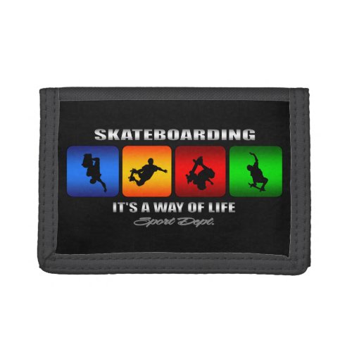 Cool Skateboarding It Is A Way Of Life Trifold Wallet