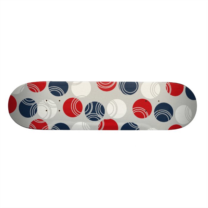 Cool Skateboards for Girls Blue Red Polka Dots