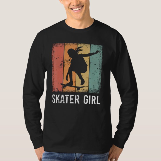 Cool Skater Art Women Girls Skateboarding Skateboa T-Shirt (Front)