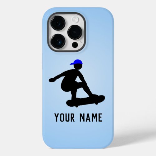 Cool Skater doing Tricks Guy on Skateboard custom Case_Mate iPhone 14 Pro Case