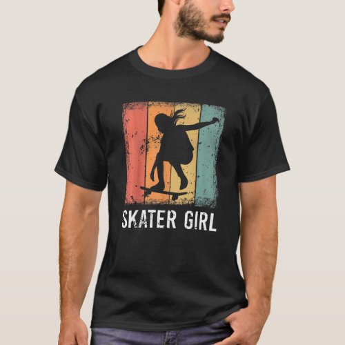 Cool Skater Women Girls Skateboarding Skateboard S T_Shirt