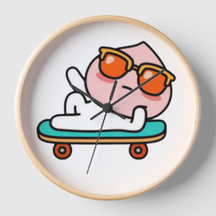 Cool skaterboard moment clock