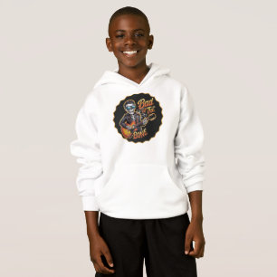 Cool Skeleton Bad to the Bone with Guitar Hoodie
