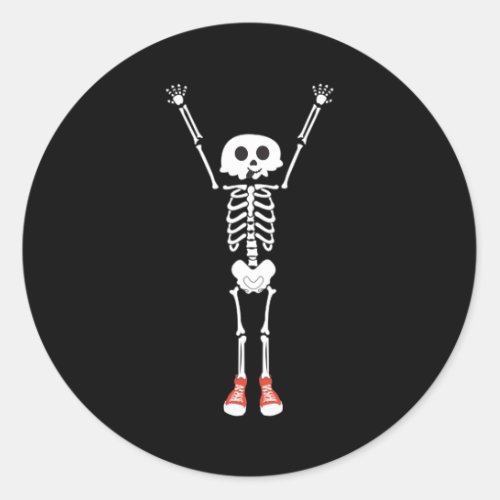 Cool Skeleton Halloween Design Classic Round Sticker