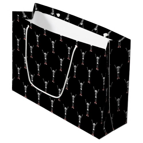 Cool Skeleton Halloween Design Large Gift Bag