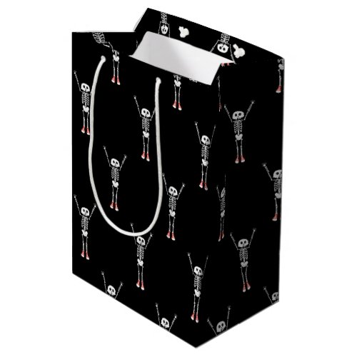 Cool Skeleton Halloween Design Medium Gift Bag