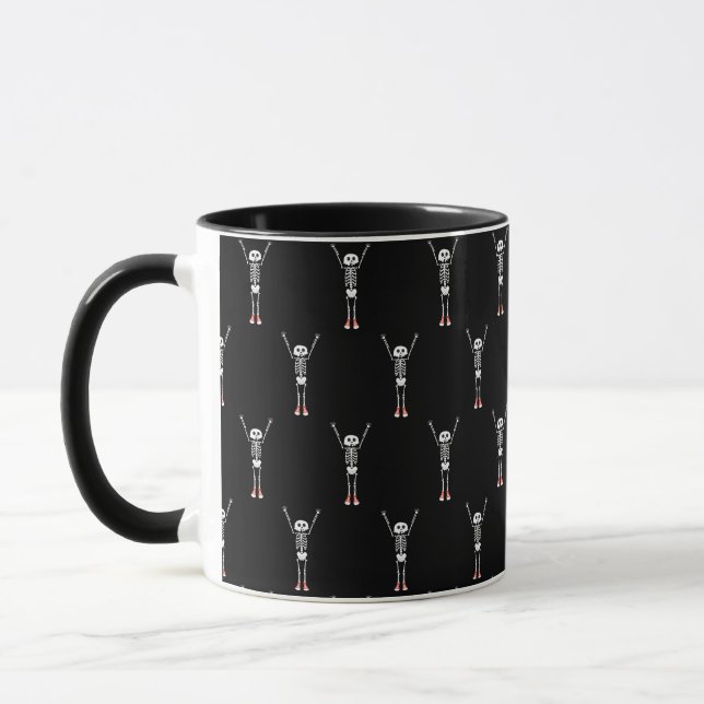 Cool Skeleton Halloween Design Mug (Left)