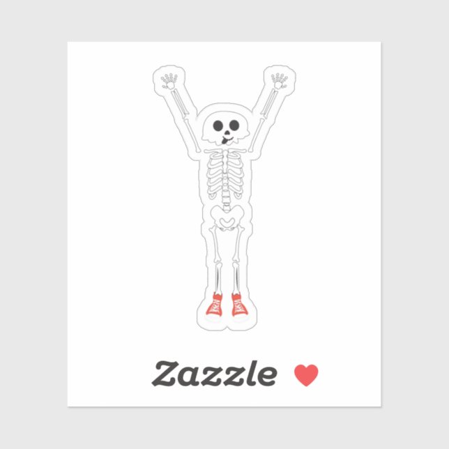 Cool Skeleton Halloween Design Sticker (Sheet)