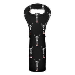 Cool Skeleton Halloween Design Wine Bag