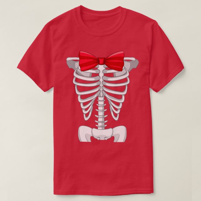 Cool Skeleton Rib Cage XRay Halloween Costume Boys T-Shirt (Design Front)