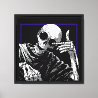 Cool Skeleton - Sunglasses and a Smile Canvas Print