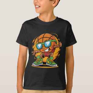 Cool Sketll Cartoon In Shades Sporty Fun T-Shirt