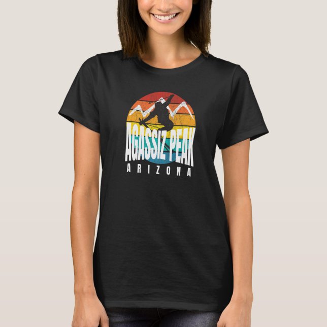 Cool Ski Agassiz Peak Rad Ski Jumper Retro Sunset  T-Shirt (Front)