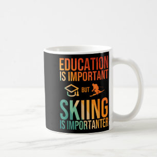 Cool ski art for men women kids nordic mountain coffee mug