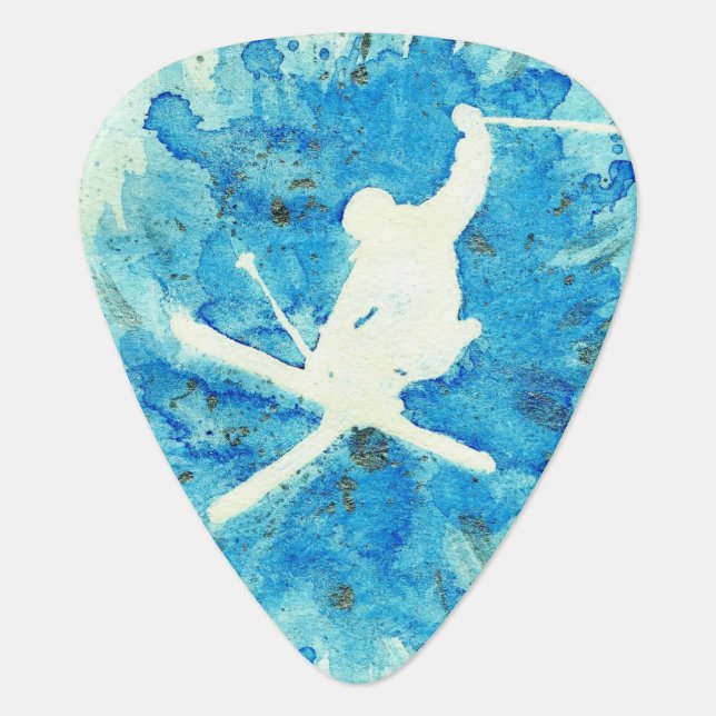 Cool Ski Art Groverallman Guitar Pick (Front)
