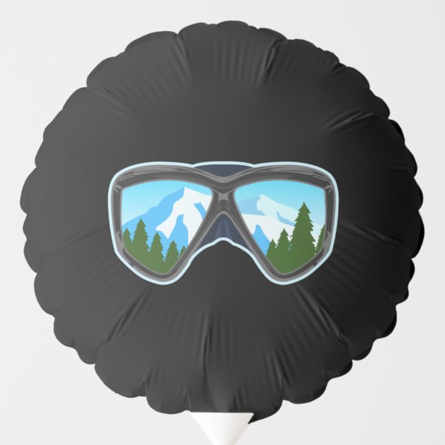 Cool Ski Goggles Skiing Player Snowboarding Sports Balloon (Front)