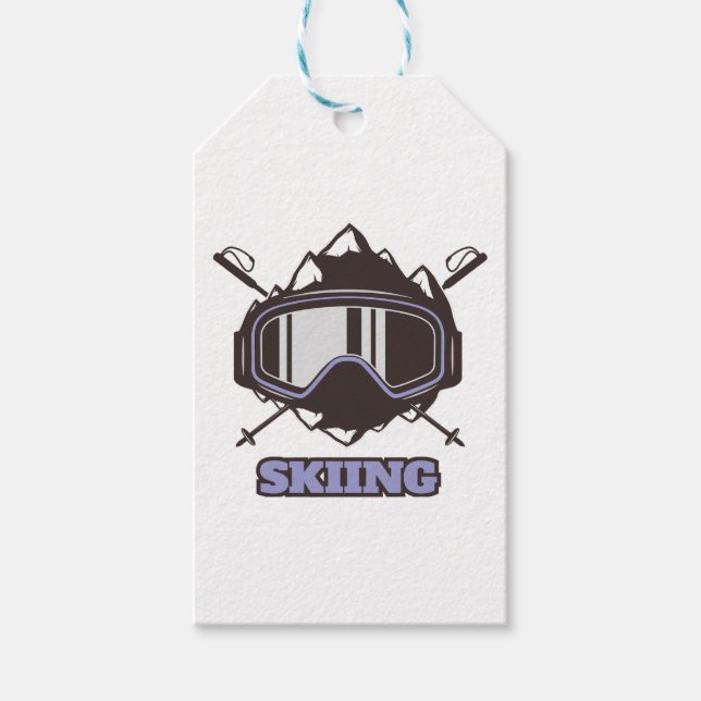 Cool Ski Helmet Gift Tags (Front)