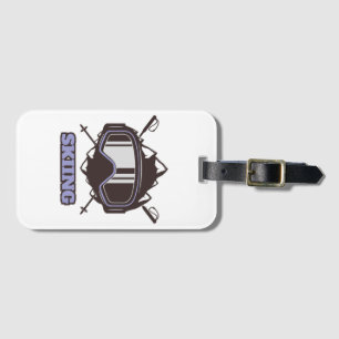 Cool Ski Helmet Luggage Tag