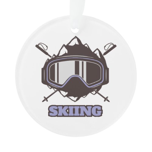 Cool Ski Helmet  Ornament
