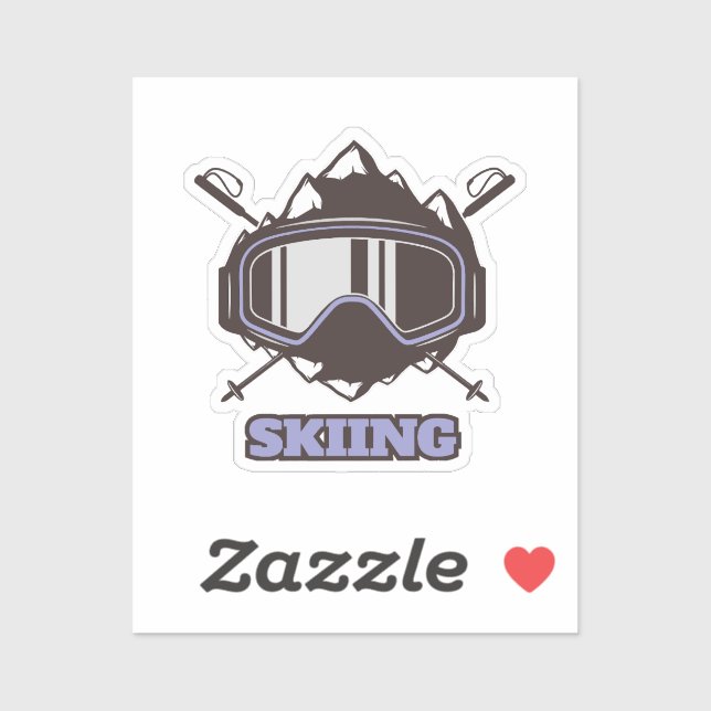 Cool Ski Helmet  Sticker (Sheet)