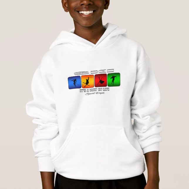 Cool Ski It Is A Way Of Life Hoodie (Front)