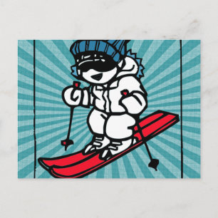 Cool Skier   skiing lover   skiing gift  for skier Postcard