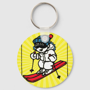 Cool Skier Skiing lovers skiing gift skiing Keychain