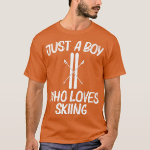 Cool Skiing For Boys Kids Ski Skier Snowboard Wint T-Shirt