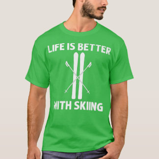 Cool Skiing For Men Women Ski Skier Snowboard Wint T-Shirt