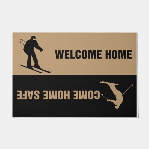 Cool Skiing Player Doormat Sports Mat