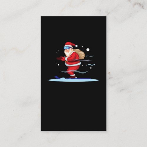 Cool Skiing Santa Claus Skier Business Card