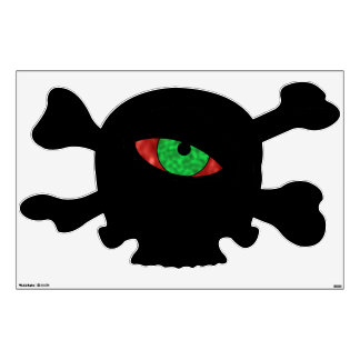 Cool Skull and Cross Bones Wall Decal