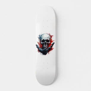 Cool Skull Gothic Skateboard
