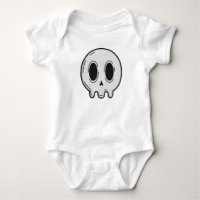 Cool Skull Graphic Baby Bodysuit Edgy Rocker Infan