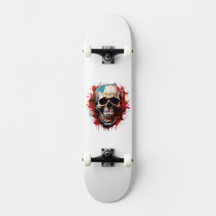Cool Skull Illustration Skateboard