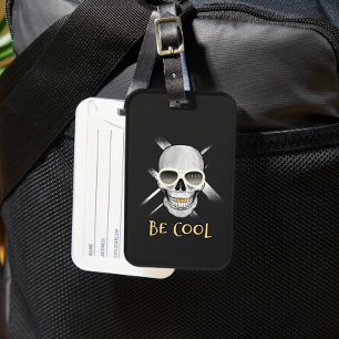 Cool skull luggage tag