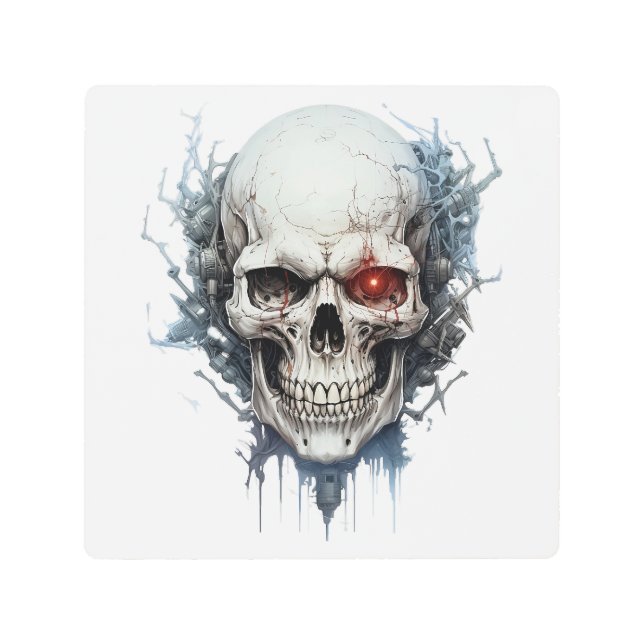 Cool Skull Metal Print (Front)