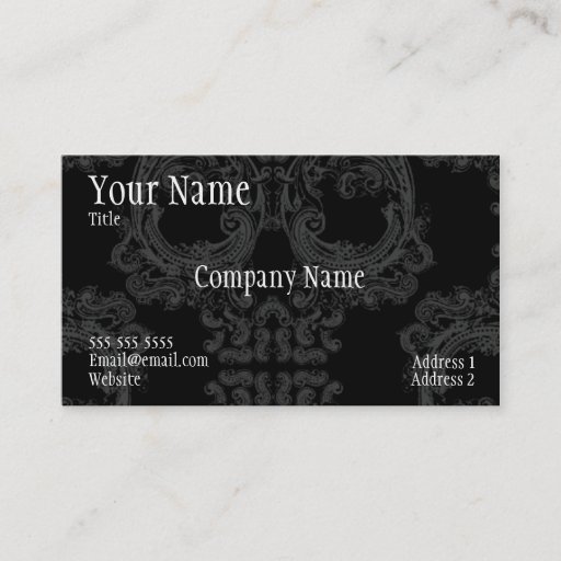 Customizable Cool skull pattern area cod business card