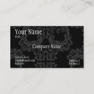 Cool skull pattern business card