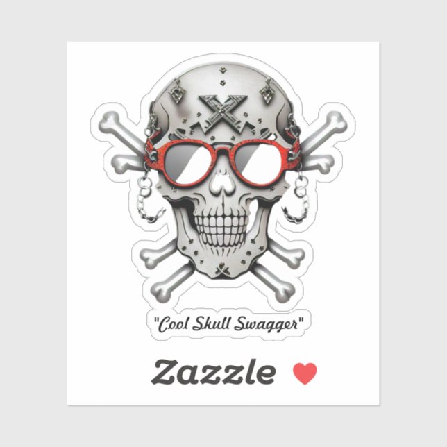 "Cool Skull Swagger" Sticker (Sheet)