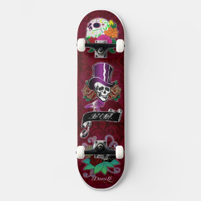Cool Skull Trio Skateboard Deck (Front)