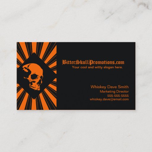 Customizable Cool SkullBurst Business Cards