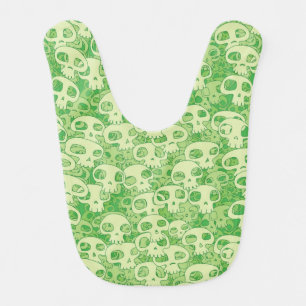 Cool skulls baby bib