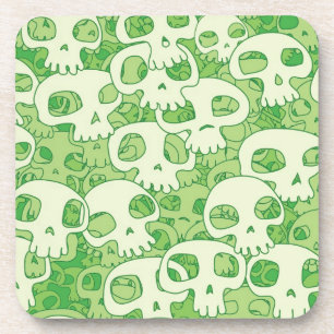 Cool skulls beverage coaster