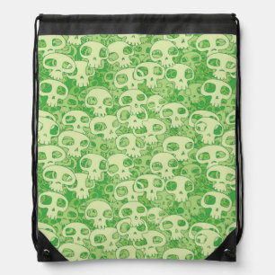 Cool skulls drawstring bag