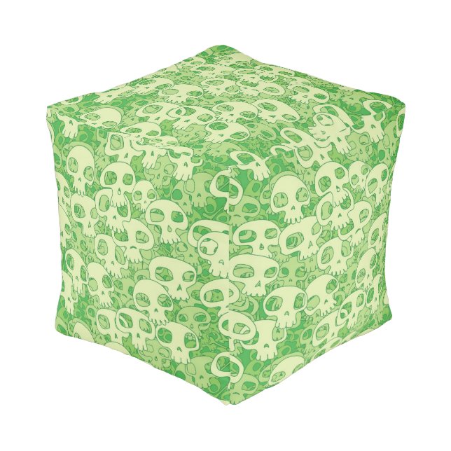 Cool skulls pouf (Angled Front)