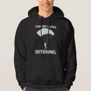 Cool Skydiving For Kids Boys Skydiver Parachute Hoodie