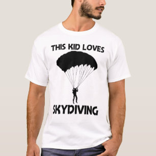 Cool Skydiving For Kids Boys Skydiver Parachute T-Shirt